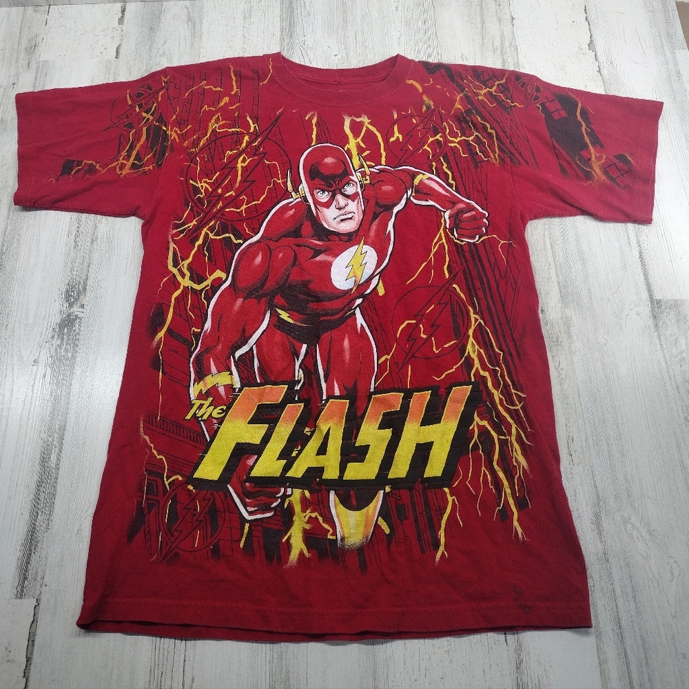 DC Comics The Flash All Over Print T-Shirt Youth Size XXL